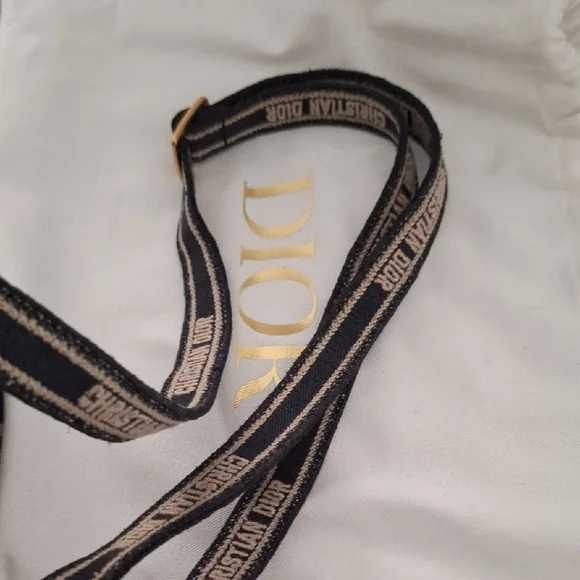 Dior Navy and Cream Mini Book Tote Bag - Picture 3 of 6